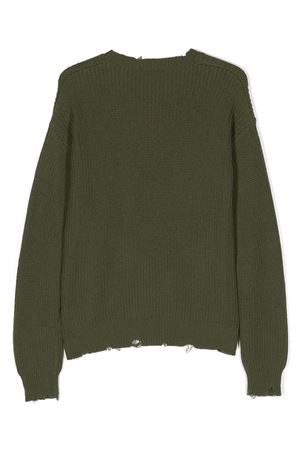 Green cotton blend knitted sweater DSQUARED KIDS | DQ1938D0A58DQ521